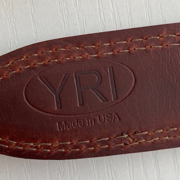 YRI Leather Canvas Dual Brown Color Golf Belt Size 34/85 - Picture 5 of 11